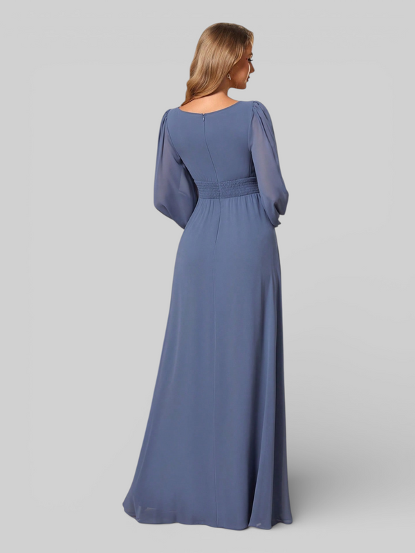 Vestido de Festa Plus Size Manga Longa Classic