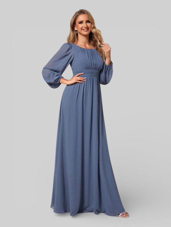 Vestido de Festa Plus Size Manga Longa Classic