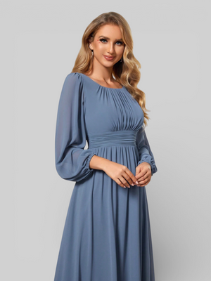 Vestido de Festa Plus Size Manga Longa Classic