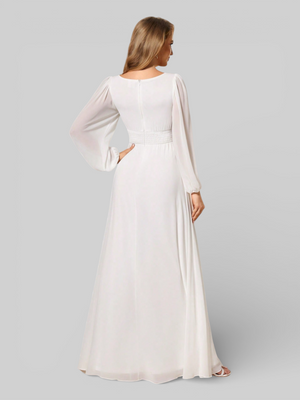 Vestido de Festa Plus Size Manga Longa Classic