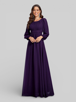 Vestido de Festa Plus Size Manga Longa Classic