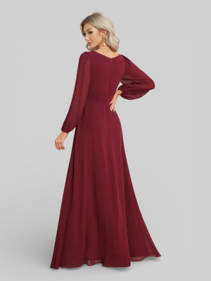 Vestido de Festa Plus Size Manga Longa Classic
