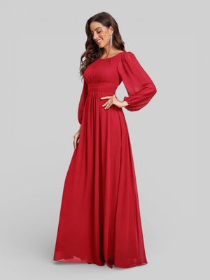 Vestido de Festa Plus Size Manga Longa Classic