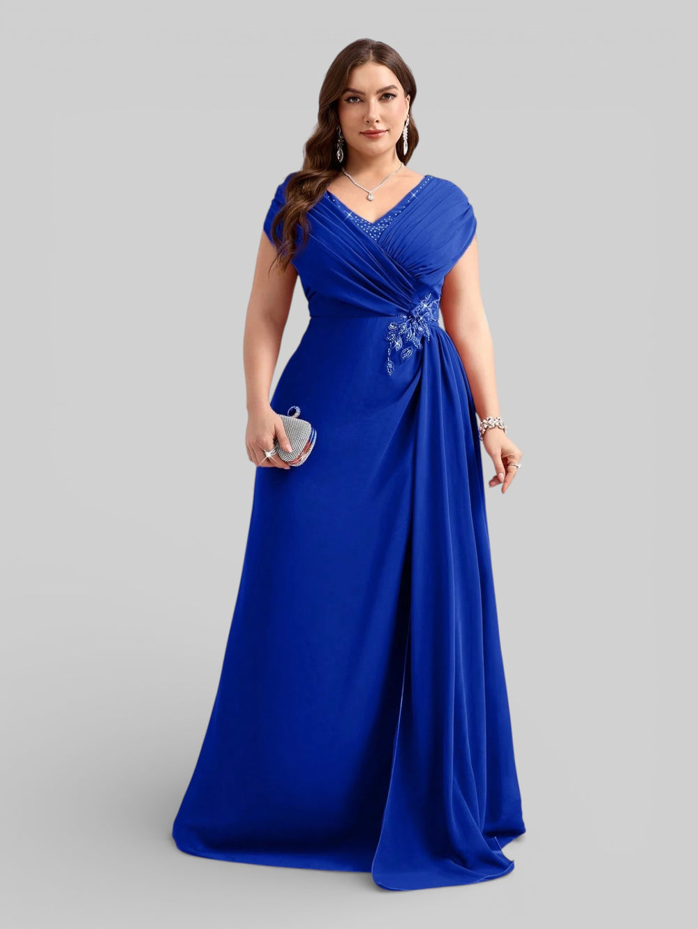 Vestido de Festa Longo Bordado com Strass Dantas - Aurea Dress