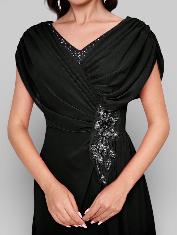 Vestido de Festa Longo Bordado com Strass Dantas - Aurea Dress