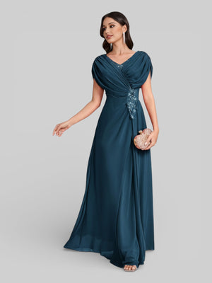Vestido de Festa Longo Bordado com Strass Dantas - Aurea Dress