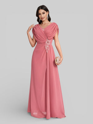 Vestido de Festa Longo Bordado com Strass Dantas - Aurea Dress