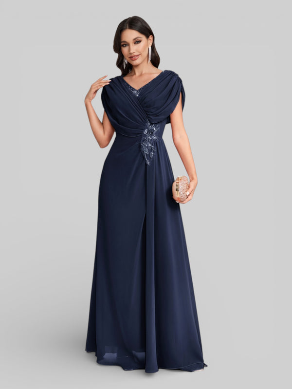 Vestido de Festa Longo Bordado com Strass Dantas - Aurea Dress