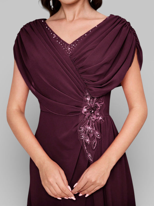 Vestido de Festa Longo Bordado com Strass Dantas - Aurea Dress