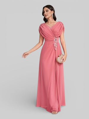 Vestido de Festa Longo Bordado com Strass Dantas - Aurea Dress