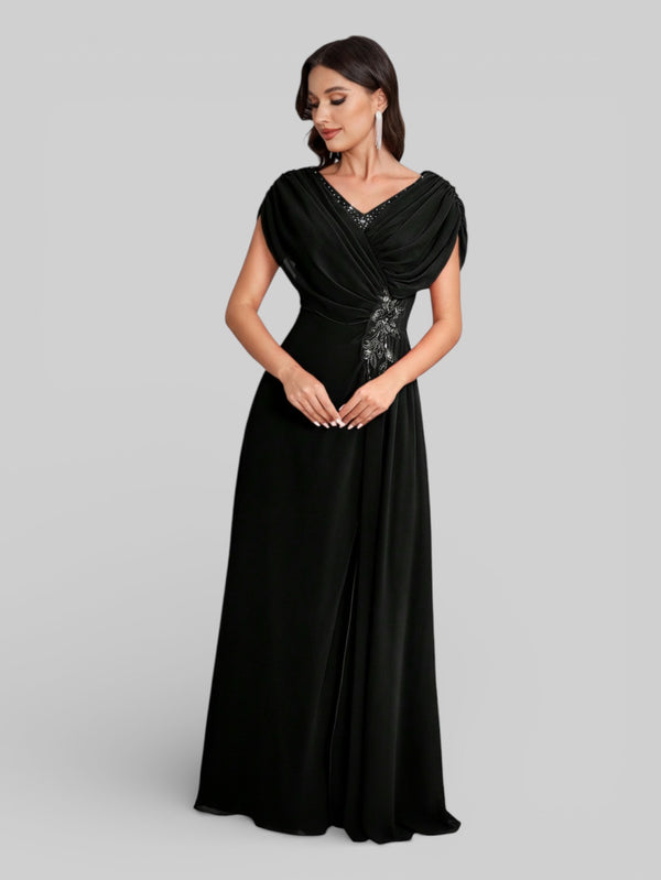 Vestido de Festa Longo Bordado com Strass Dantas - Aurea Dress