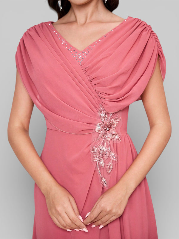 Vestido de Festa Longo Bordado com Strass Dantas - Aurea Dress