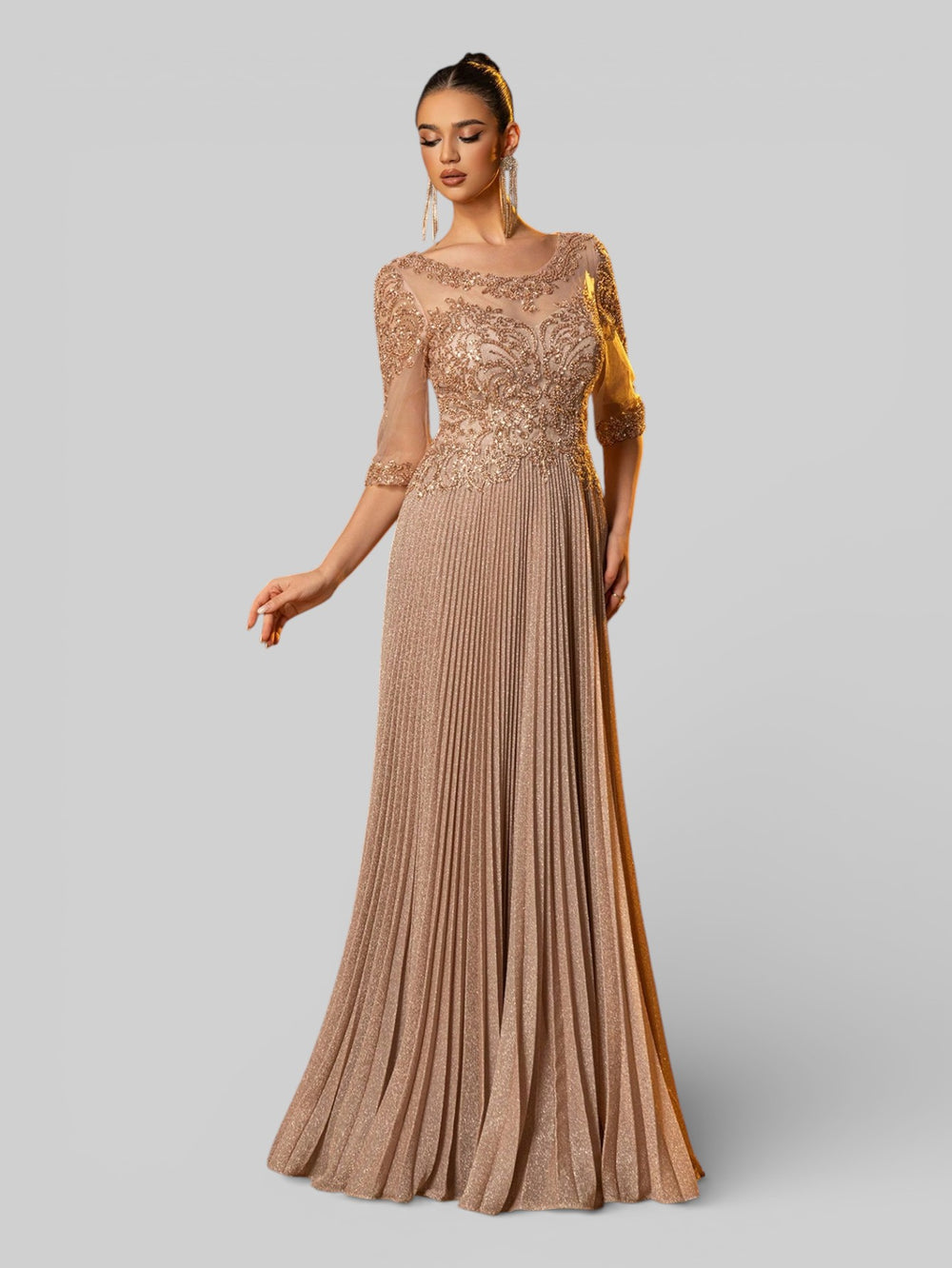 Vestido de Festa Super Luxo Apliques Deslumbre - Aurea Dress