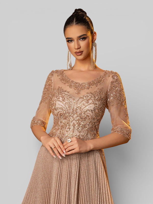 Vestido de Festa Super Luxo Apliques Deslumbre - Aurea Dress