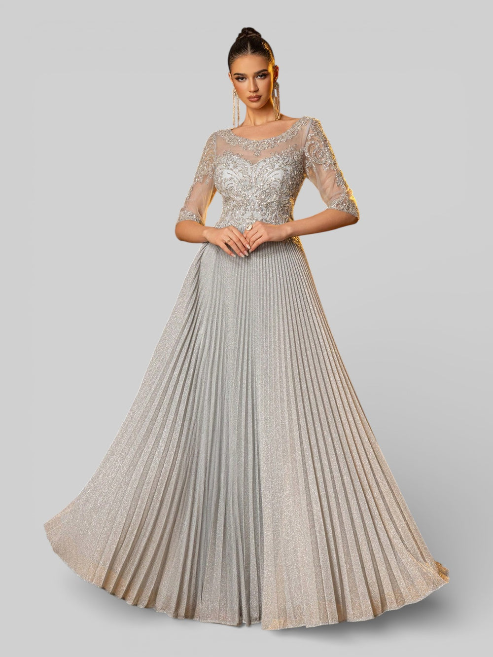 Vestido de Festa Super Luxo Apliques Deslumbre - Aurea Dress