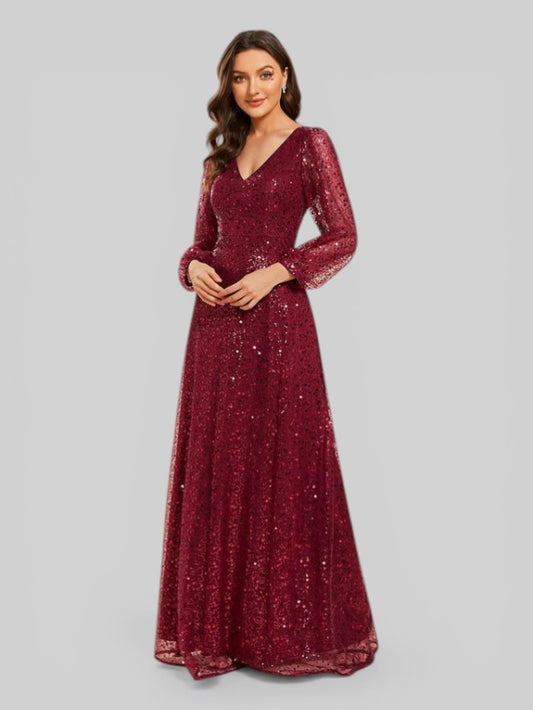 Vestido de Festa Plus Lantejoulas Marielly