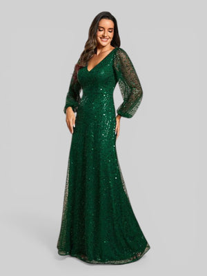 Vestido de Festa Plus Lantejoulas Marielly
