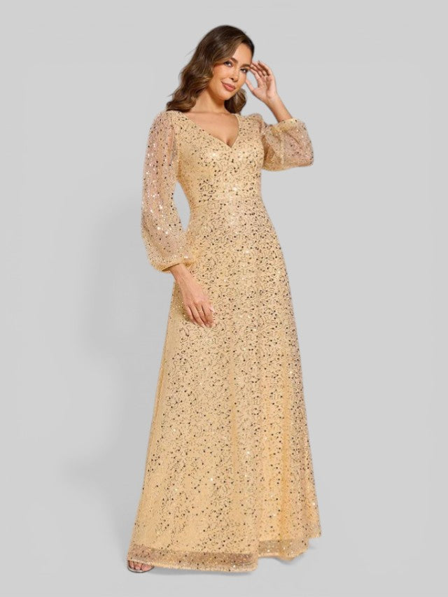 Vestido de Festa Plus Lantejoulas Marielly