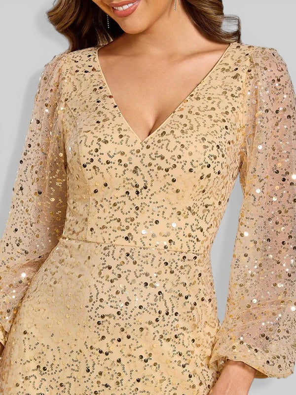 Vestido de Festa Plus Lantejoulas Marielly