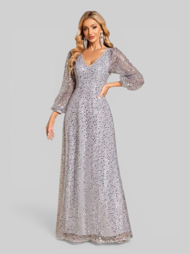 Vestido de Festa Plus Lantejoulas Marielly