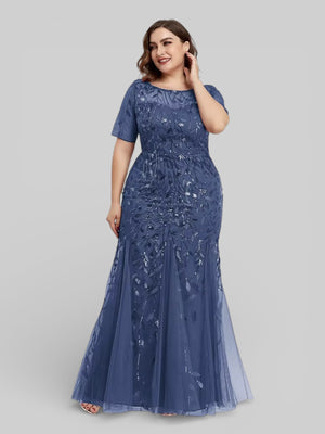 Vestido de Festa Longo Plus Size Lantejoulas Merilim - Aurea Dress