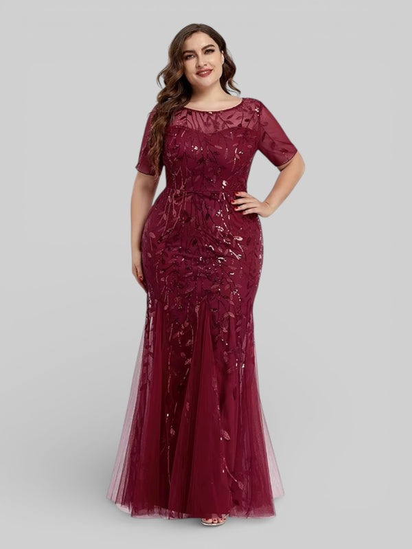 Vestido de Festa Longo Plus Size Lantejoulas Merilim - Aurea Dress