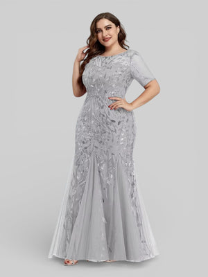 Vestido de Festa Longo Plus Size Lantejoulas Merilim - Aurea Dress