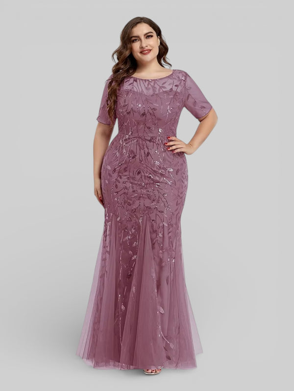 Vestido de Festa Longo Plus Size Lantejoulas Merilim - Aurea Dress