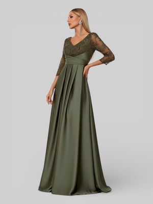 Vestido de Festa Bordado Manga Longa Ilhéus - Aurea Dress