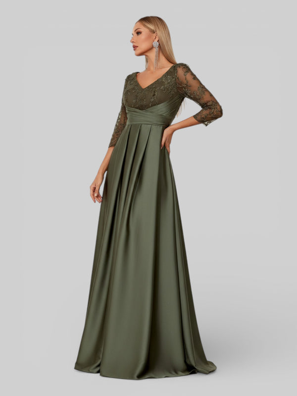 Vestido de Festa Bordado Manga Longa Ilhéus - Aurea Dress
