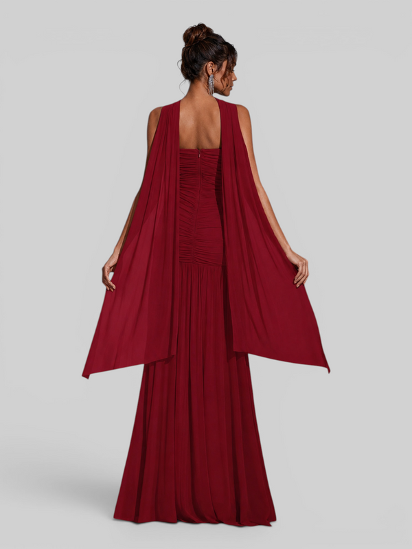 Vestido de Festa Longo Tomara que Caia Torcido Echarpe Legacy