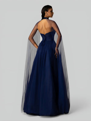 Vestido de Festa Longo Super Luxo Paetê Capa Lorelay