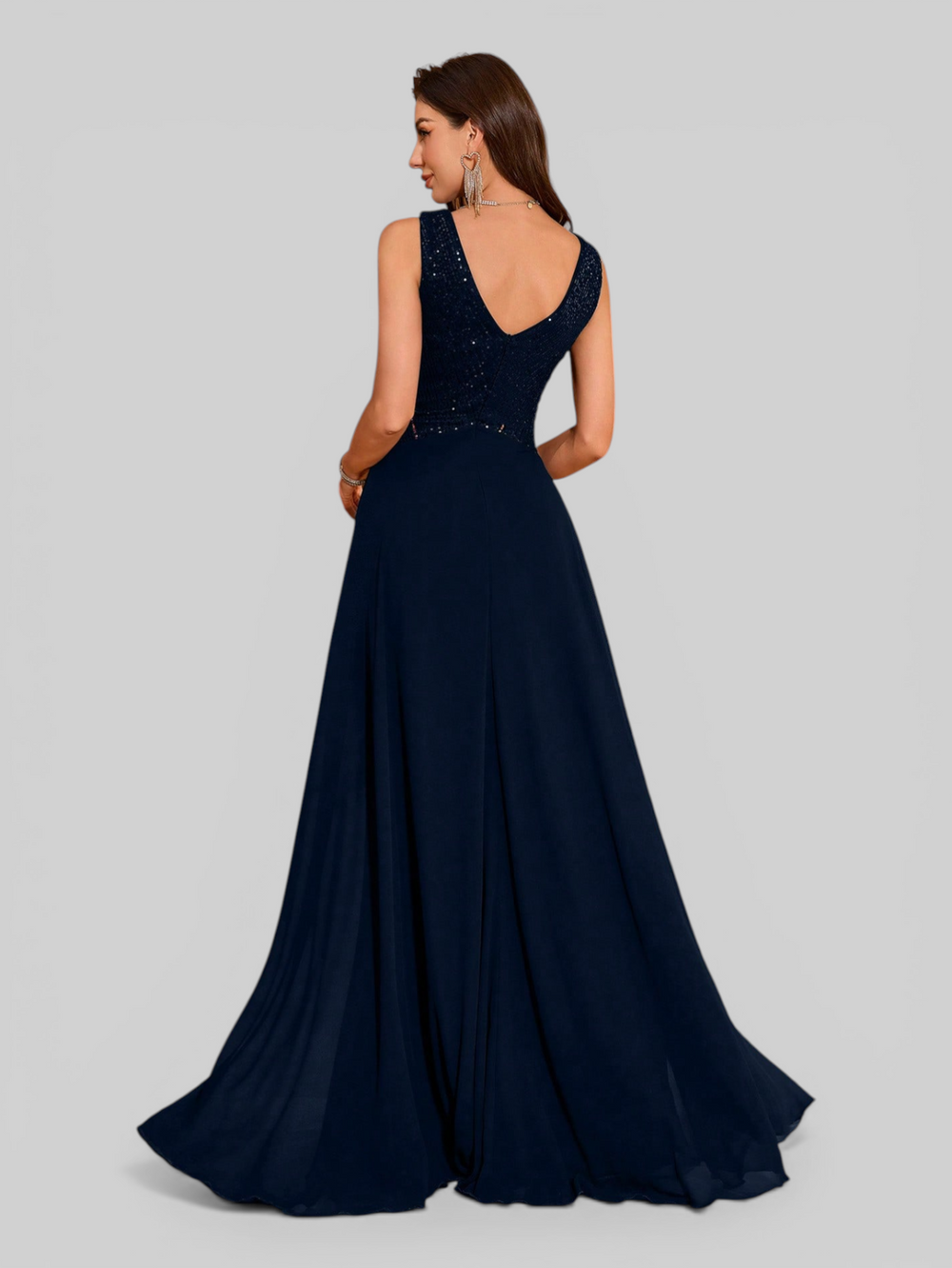 Vestido de Festa Longo Paetê Lovis