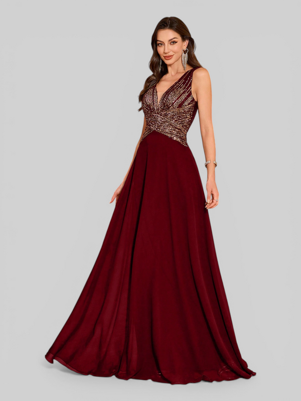 Vestido de Festa Longo Paetê Lovis