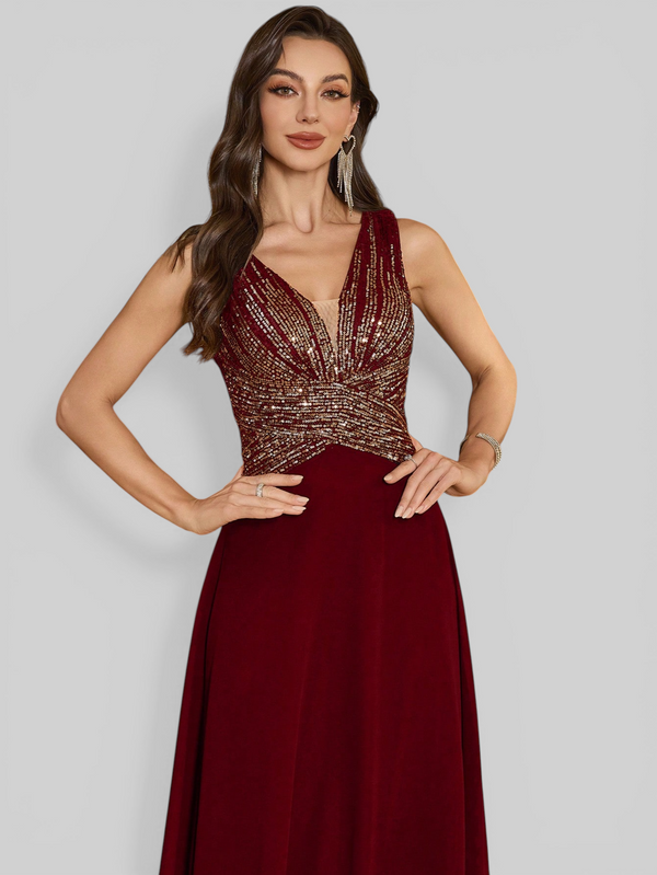 Vestido de Festa Longo Paetê Lovis