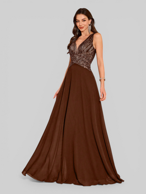 Vestido de Festa Longo Paetê Lovis