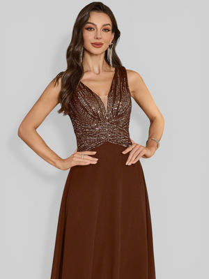 Vestido de Festa Longo Paetê Lovis