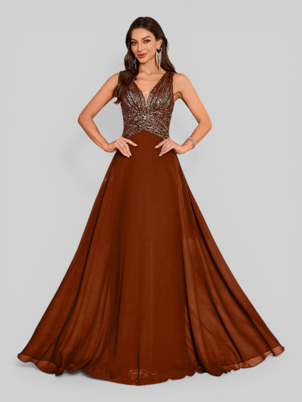 Vestido de Festa Longo Paetê Lovis