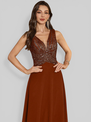 Vestido de Festa Longo Paetê Lovis