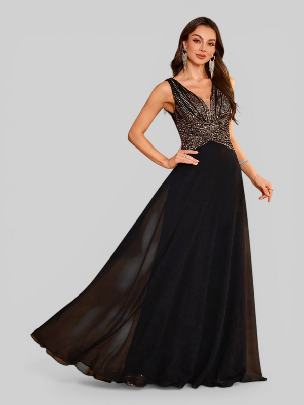 Vestido de Festa Longo Paetê Lovis