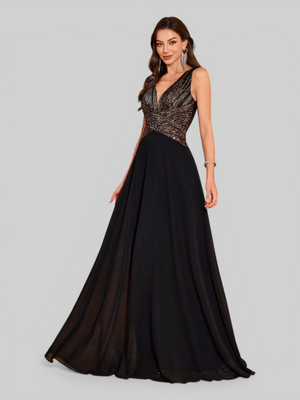 Vestido de Festa Longo Paetê Lovis