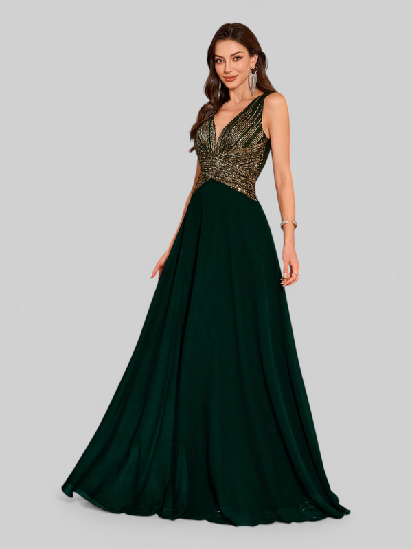 Vestido de Festa Longo Paetê Lovis