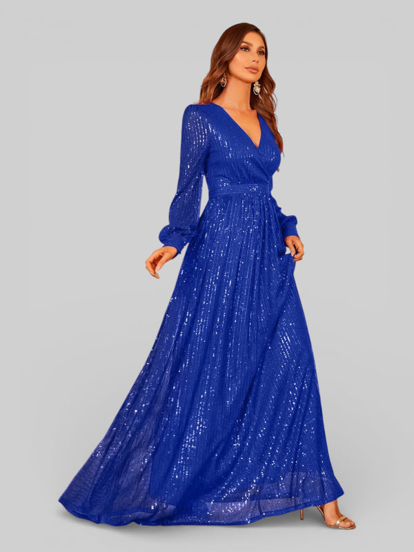 Vestido de Festa Manga Longa Lantejoulas Lunática - Aurea Dress