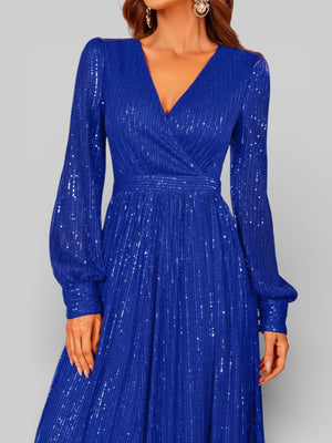 Vestido de Festa Manga Longa Lantejoulas Lunática - Aurea Dress