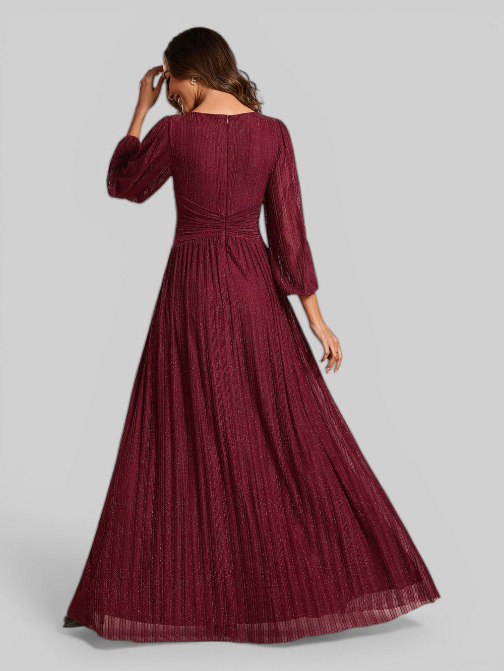 Vestido de Festa Manga Longa Fontenelle