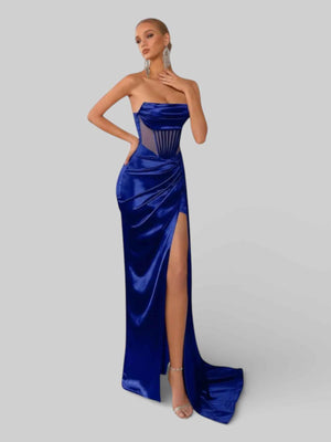 Vestido de Festa Corpete com Fenda Melina