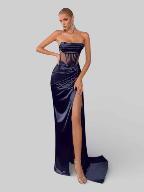 Vestido de Festa Corpete com Fenda Melina
