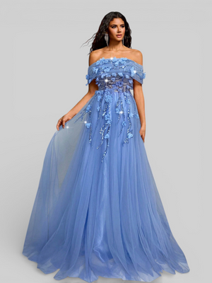 Vestido de Festa Longo com Apliques Olympia