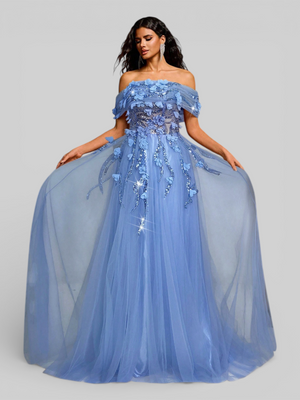 Vestido de Festa Longo com Apliques Olympia