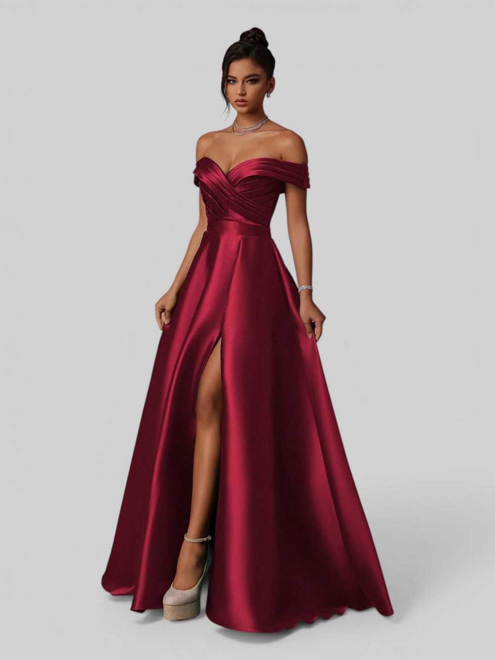 Vestido de Festa Super Luxo Ombro a Ombro Love